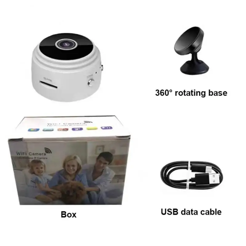

Камера видеонаблюдения с датчиком движения Hd1080p, мини-камера для домашней безопасности A9, инфракрасное ночное видение, Wi-Fi, Радионяня