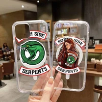 riverdale southside serpents tv show phone case transparent magsafe magnetic magnet for iphone 13 12 11 pro max mini