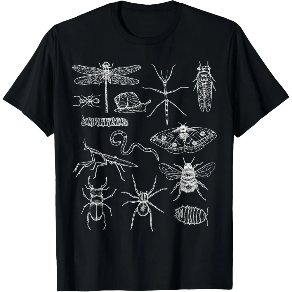 Фото Minibeasts насекомые и перевернутые рисунки подарок футболка унисекс креативная футболка для мужчин и женщин летняя мода футболки с круглым вырезом топы №1