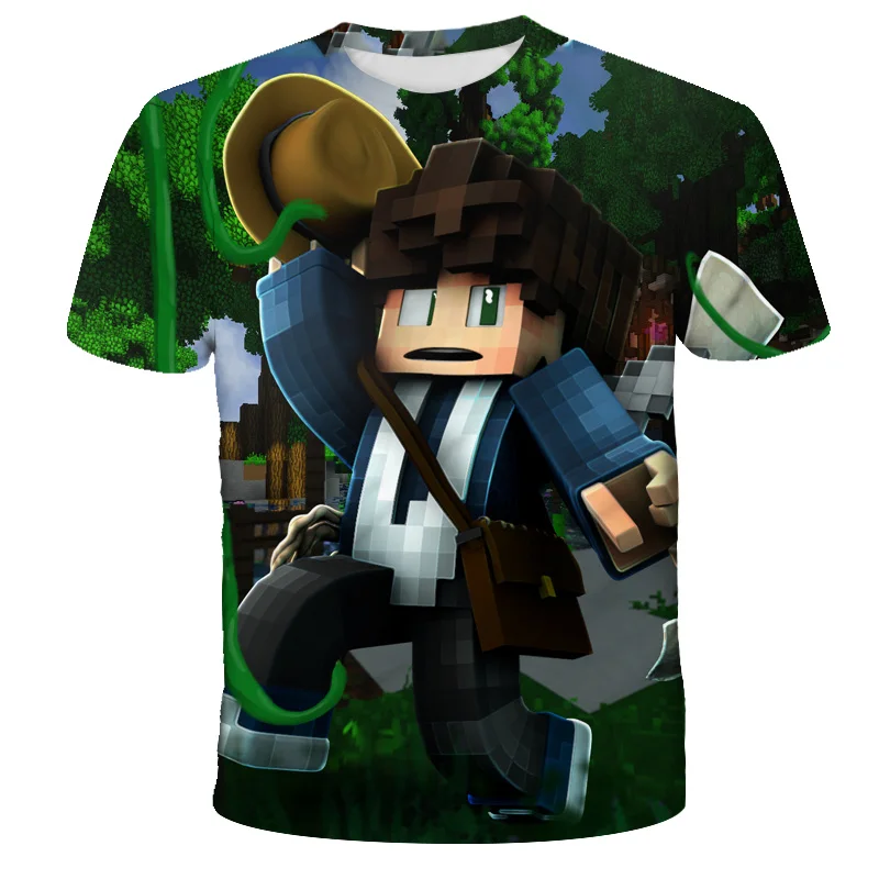 

New My World Popular Children's 3D Printed T-shirt Funny Cartoon Street Hip Hop T-shirt Harajuku Game Boys And Girls Top T-shirt