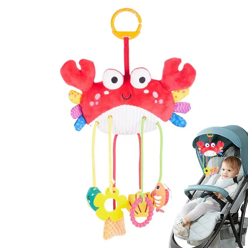 Игрушка на веревке мягкая плюшевая игрушка в форме краба сенсорная развивающая