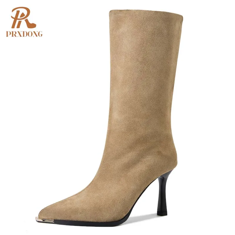 Женские Классические ботинки PRXDONG черные или персиковые классические офисные