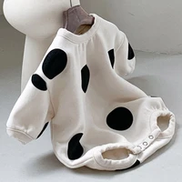 cute big dot print little girl casual bodysuit soft cotton baby long sleeve spring clothes new infant girl jumpsuit 0 24m