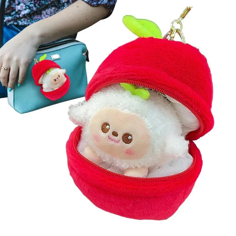 

Animal Plush Keychain Colorful Bag Pendant Animal In Fruit Keyring Key Rings Animal Keychain Cute Purse Charm For Women Girls