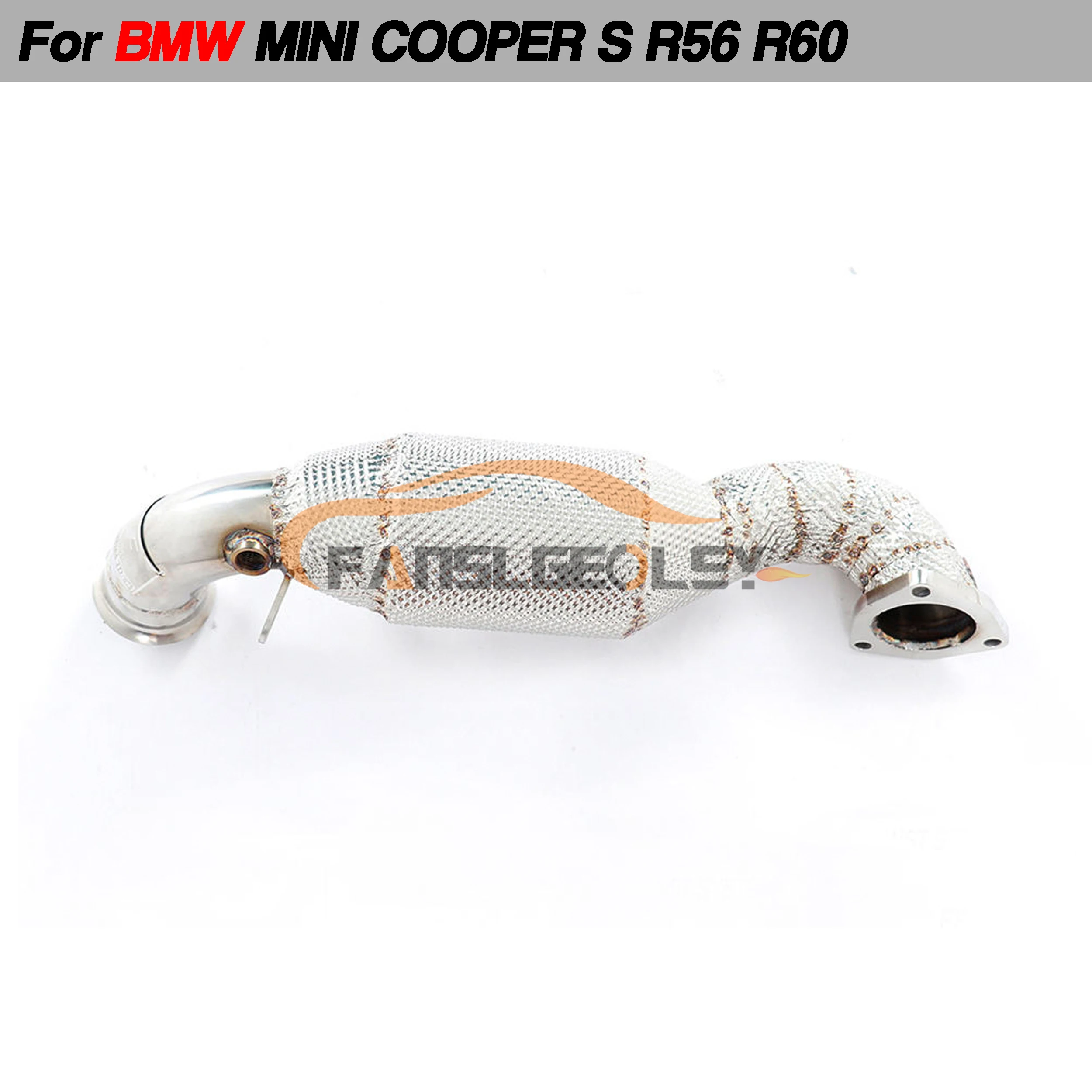 Для BMW MINI COOPER S R56 R60 стальная выхлопная труба с тепловой щиткой и каталитическим