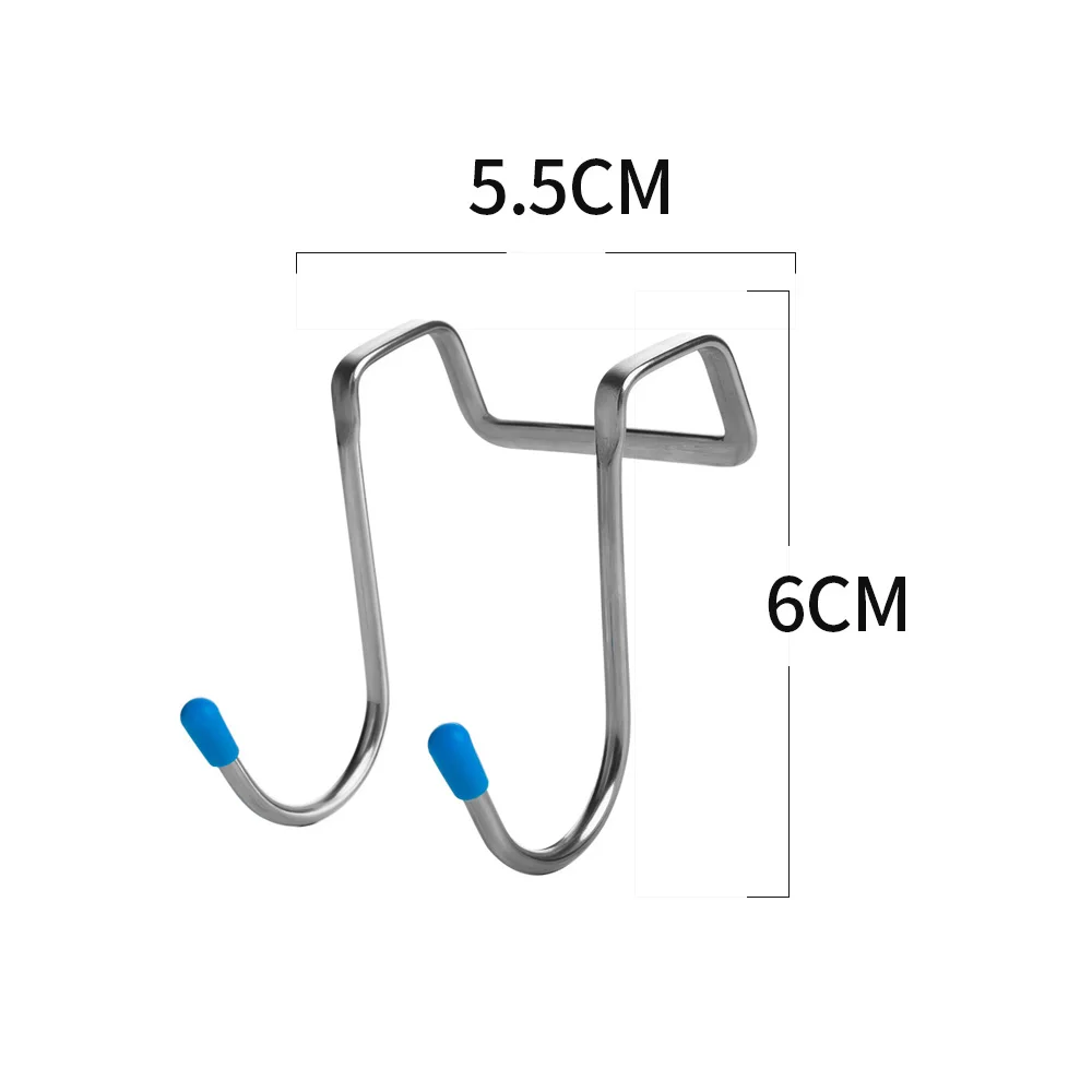 Крючки над дверью двойные S-образные настольные полки из нержавеющей стали