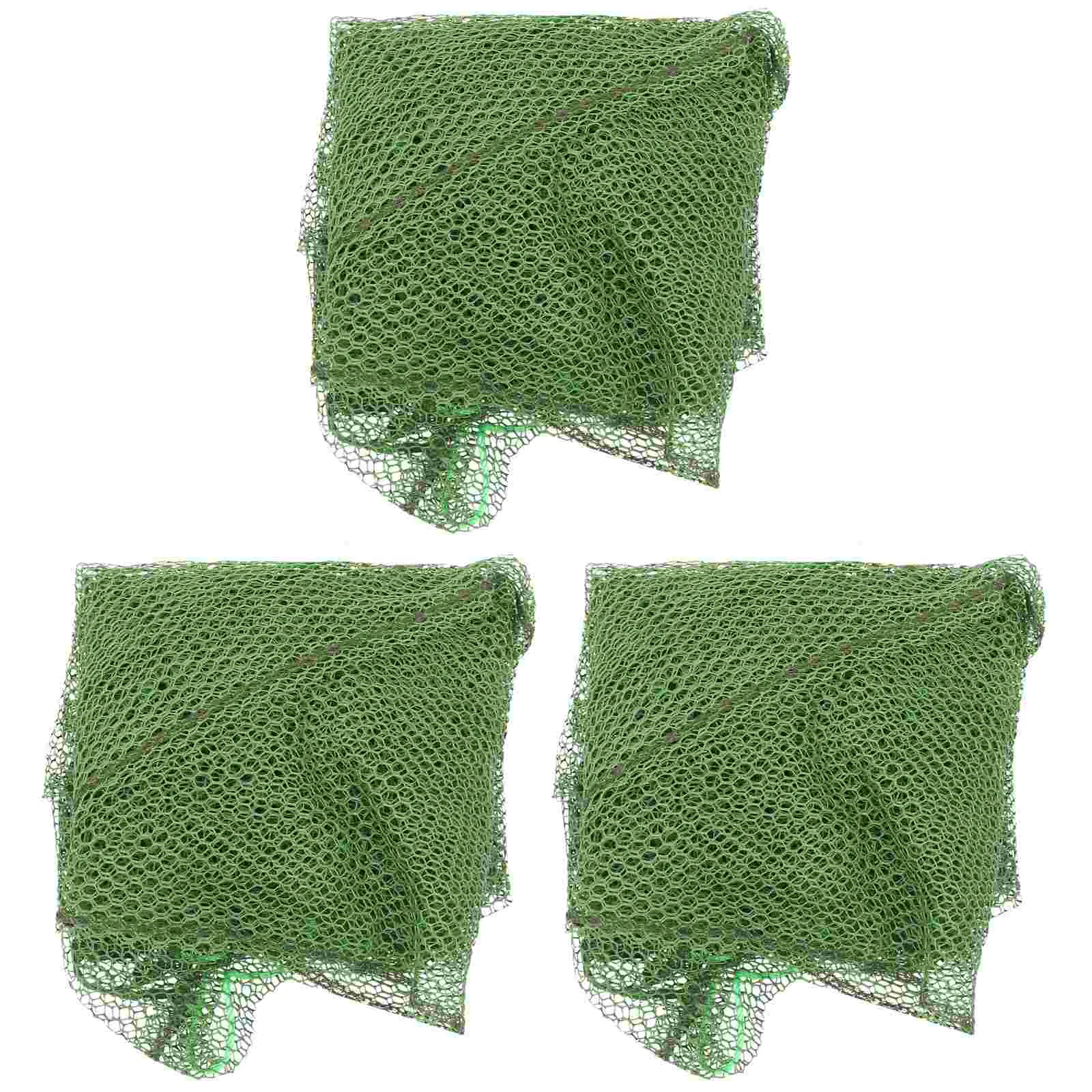 

3 Pcs Drawstring Fish Storage Bag Fishing Nets Saltwater Supplies Tools Clams Collection Pouch