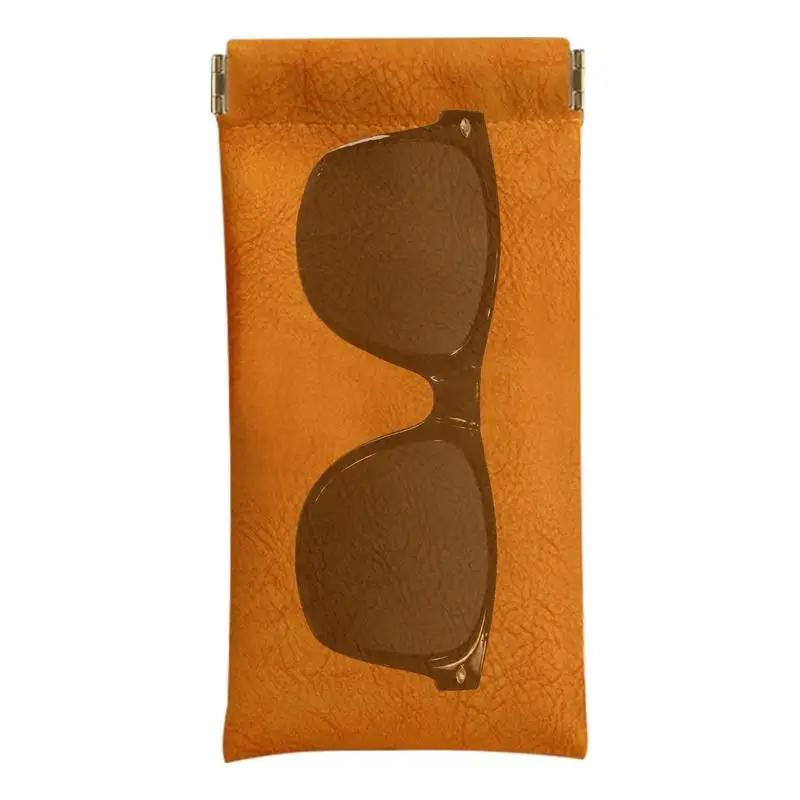 

Eyeglass Storage Bag Sunglasses Organizer Bag PVC Leather Glasses Carrying Bag Flannel Lining Self-rebound Opening For Women
