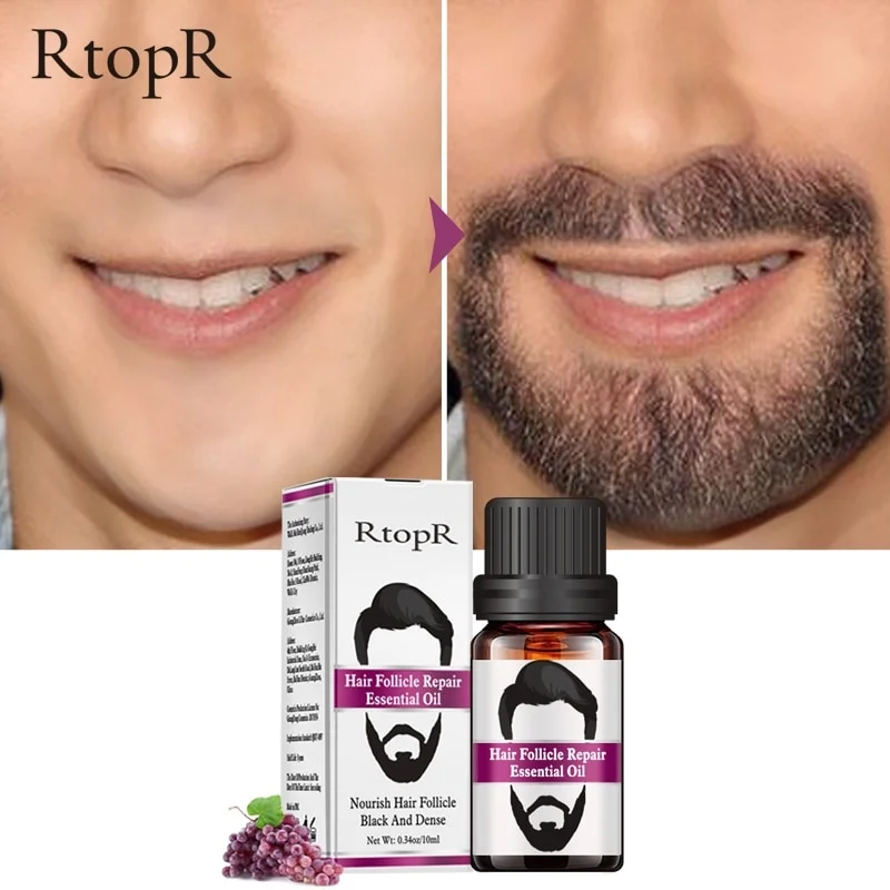 

RtopR Charming Pro Men Groomed Beard Moustache Essential Oil Moisturizing Fast Growth Nourishing Anti Dust Oil Hair Care