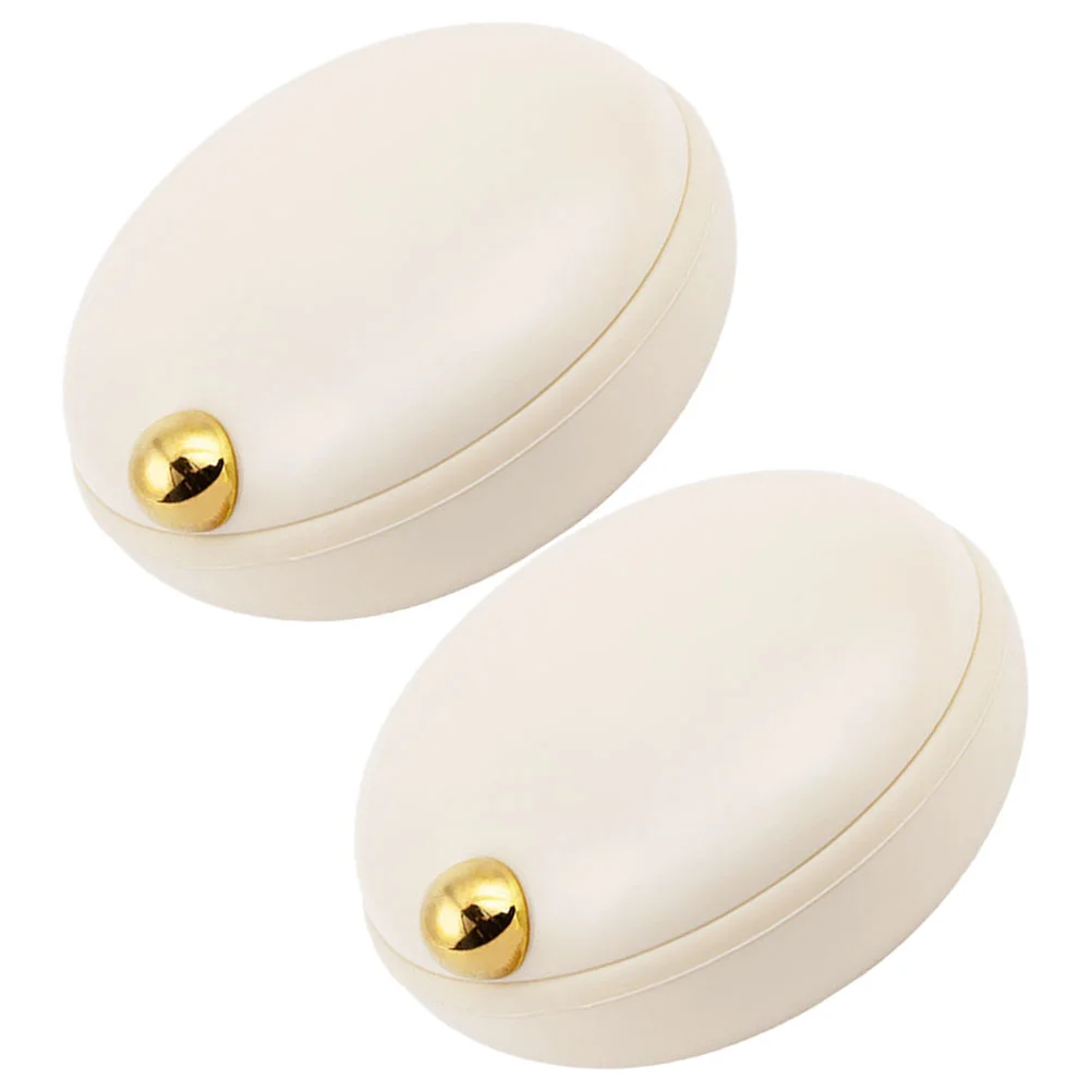 

2 pcs Mini Case Portable Storage Box Travel Compartment Organizer Boxes