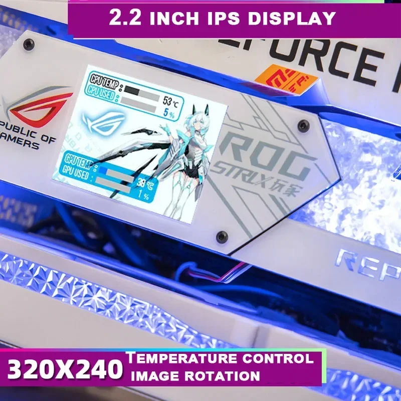 Кронштейн держателя VGA 2 2-дюймовый IPS-дисплей поддержка видеокарты ROG 4080 4070