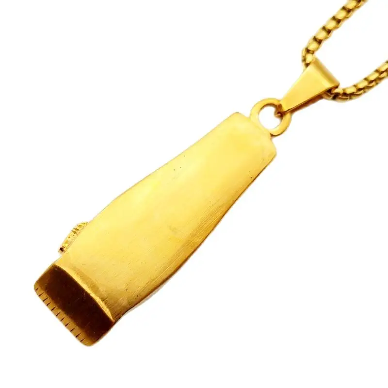 Ожерелье бритва из нержавеющей стали 316L креативная подвеска 3D для