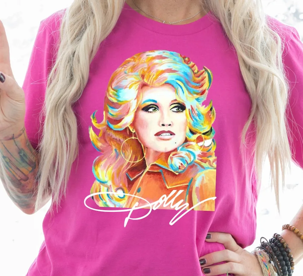 Красочная футболка Dolly Parton
