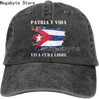 patria y vida viva cuba libre hat adjustable vintage baseball cap unisex trucker cap dad hat