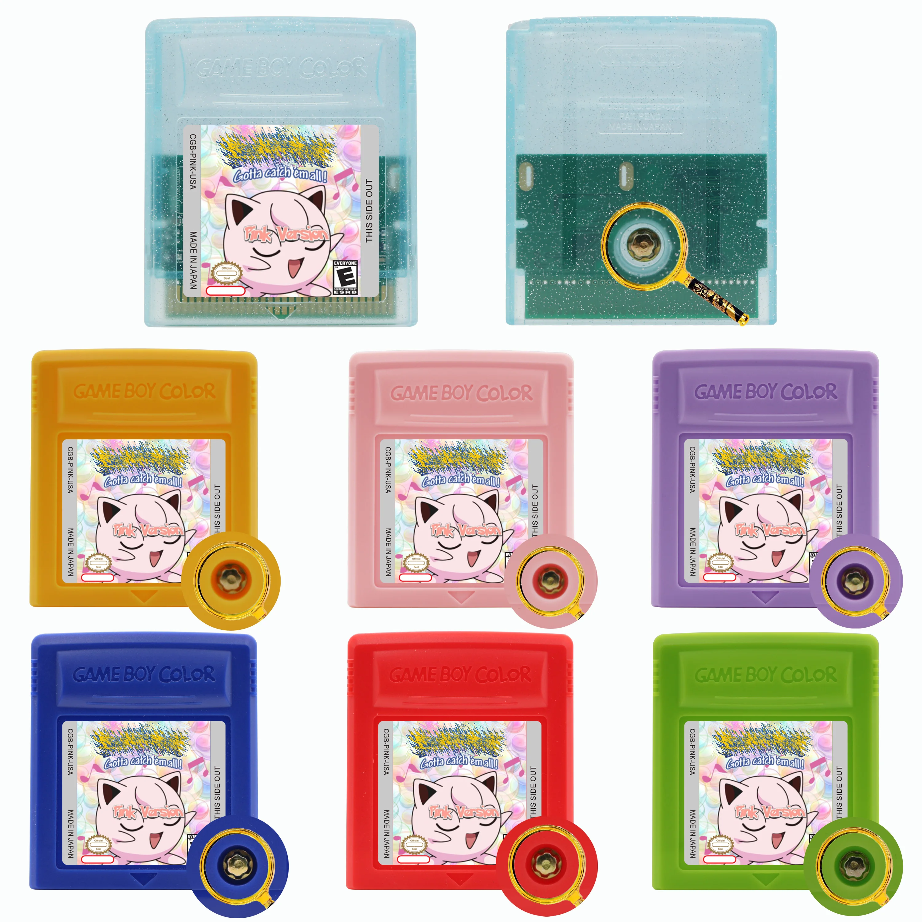 

Pink Version GBC Game Cartridge 16 Bit Video Game Console Card High Quality (Hexagon screw) English Language For GBC/GBA