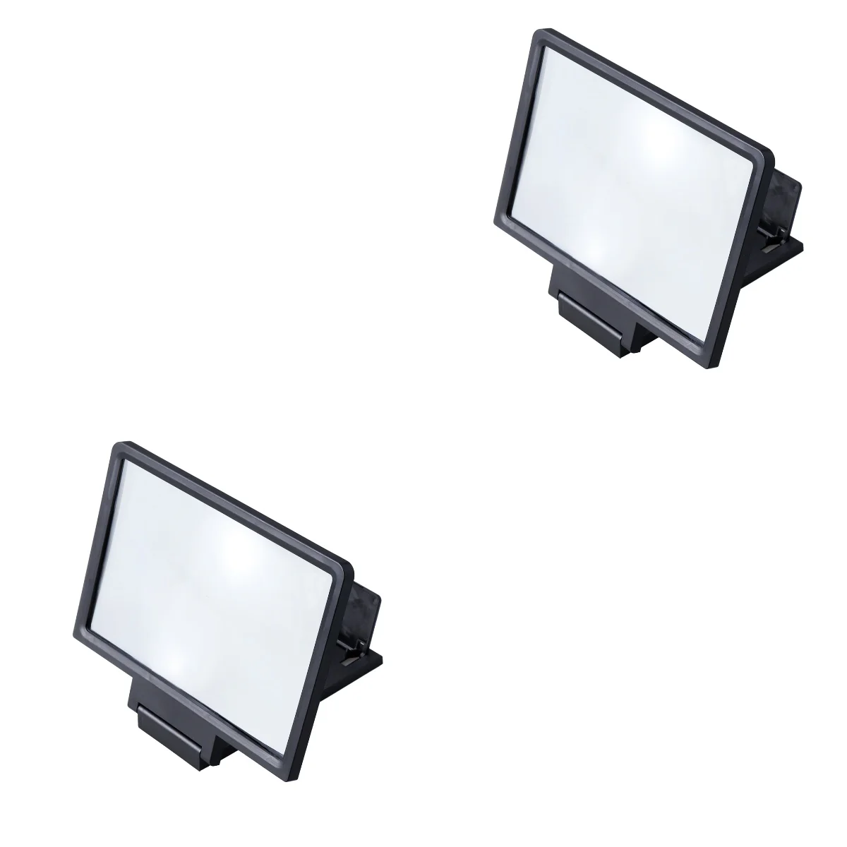 

2x Magnifying Screen Enlarger 3d Screen Magnifier Speaker Stand Video Amplifier for Foldable Stand