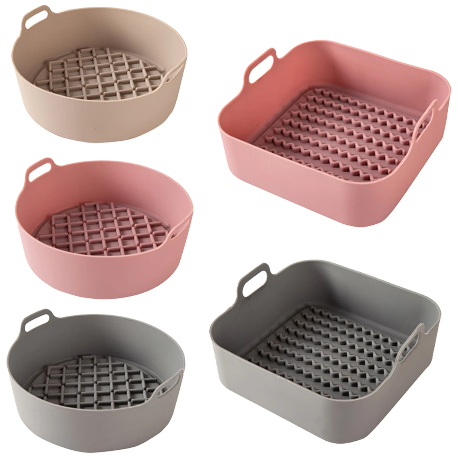 

Круглая/квадратная воздушная фритюрница, силиконовый горшок, термостойкая воздушная фритюрница, корзина для духовки, аксессуары для обогр...