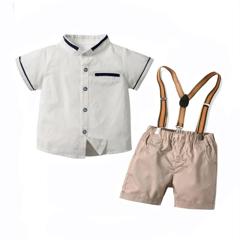 

Summer New Boys' Suit Cotton Shorts Short Sleeve Two-piece Children's Suit