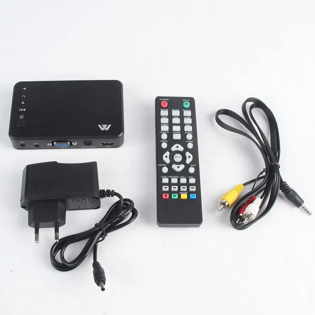 Mini Full HD Media Multimedia Player Portable Autoplay 1080P USB External HDD SD U Disk HD VGA AV Player For Home Car Office