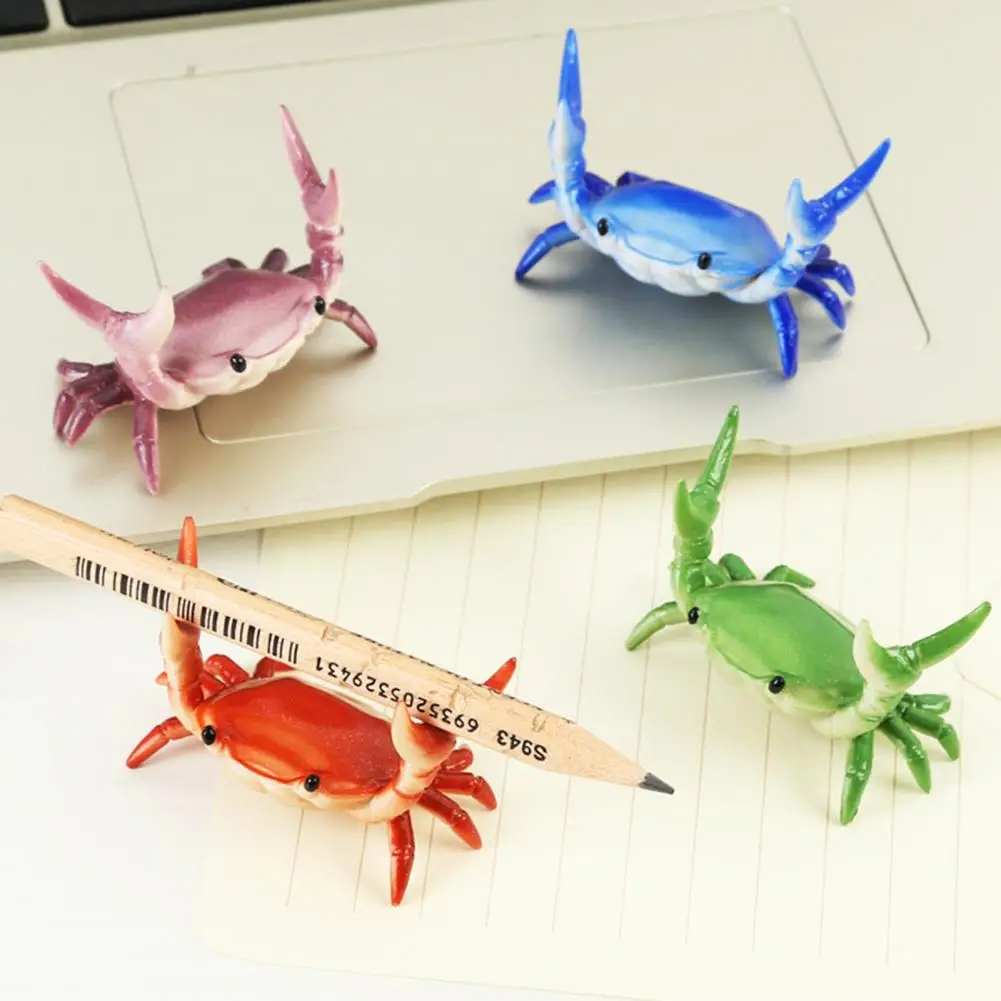 

Creative Animal Design Single Pen Holder Plastic Weightlifting Crab Pen Holder for Office Penholder Bracket Storage Pencil Rack
