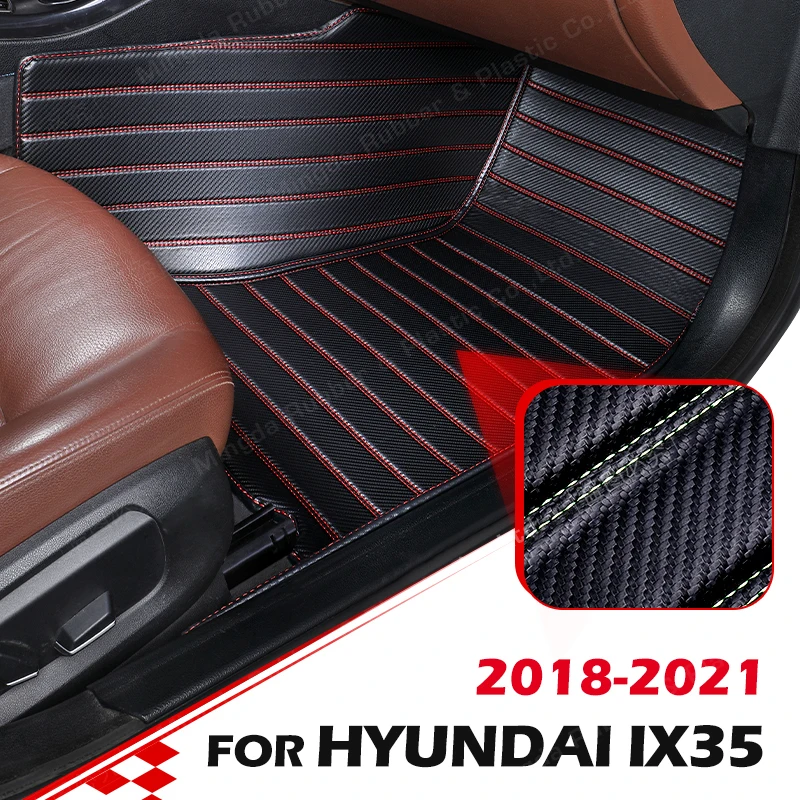 

Напольные коврики из углеродного волокна на заказ для Пекина-Hyundai IX35 2018-2021 19 20 футов, покрытие для ковра, автомобильные аксессуары для интерьера