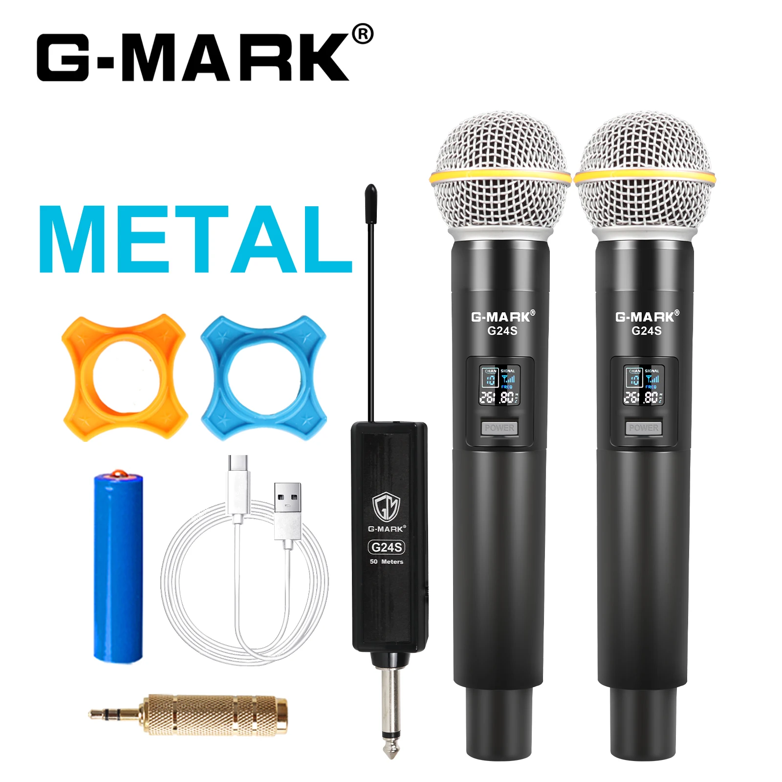 Microphon Wireless G-MARK G24S Dynamic Karaoke Fixed Frequency Handheld Mic For Stage Speech Wedding Show Home Party Church