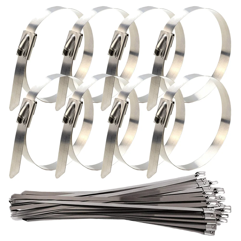 

30 Pcs Electrical Cable Ties Stainless Steel Zip Ties Metal Zipper Tie Self-locking