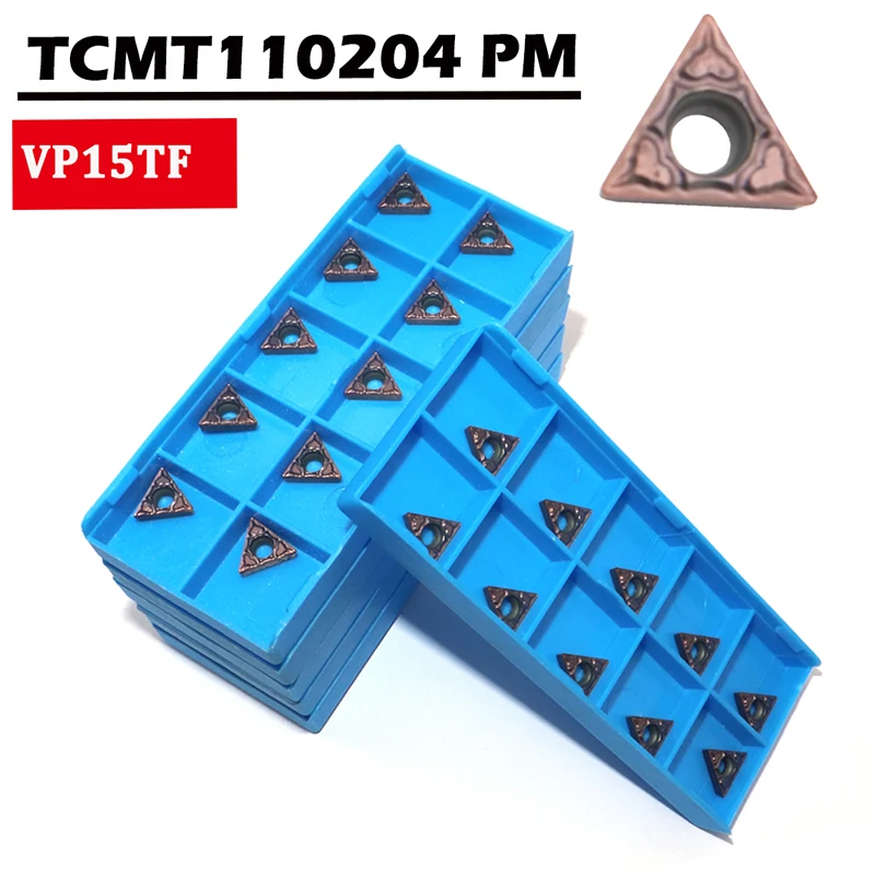 

TCMT110204 PM VP15TF Internal Turning Tools Carbide Insert TCMT 110204 Metal Lathe Tools Inserts For Stainless Steel