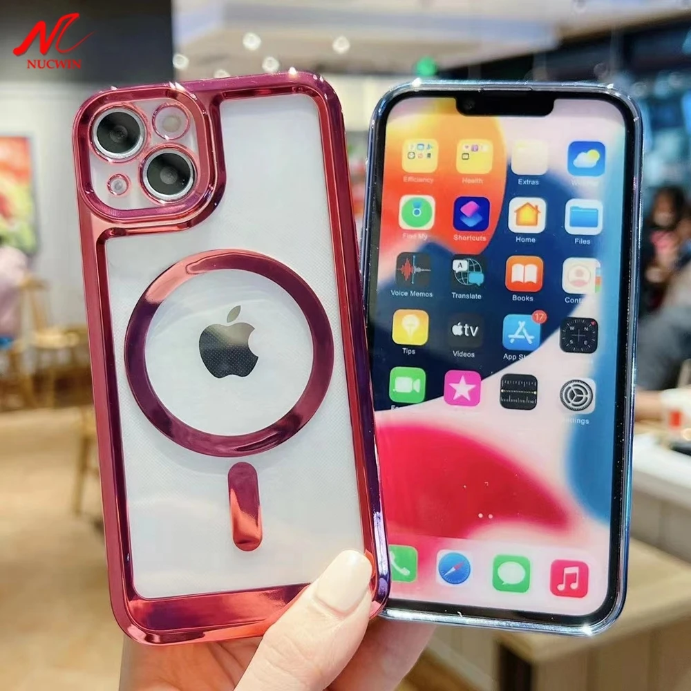 

Роскошный чехол Magsafe для iPhone 13 Pro Max Магнитные беспроводные зарядные чехлы для iPhone 11 12 Pro Max воздушная подушка противоударный прозрачный чехол