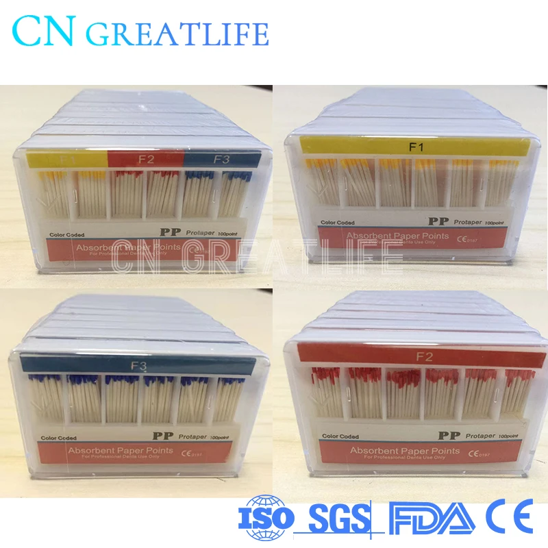 

10box/lot F1/F2/F3 Professional Disposable Endodontic File Dental Materials Absorbent Paper Points Paper Point Dental Absorbent