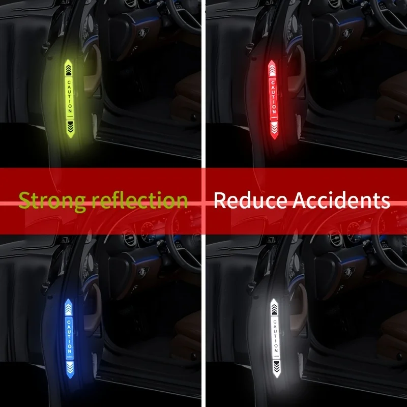 4 шт./набор светоотражающие наклейки для автомобиля