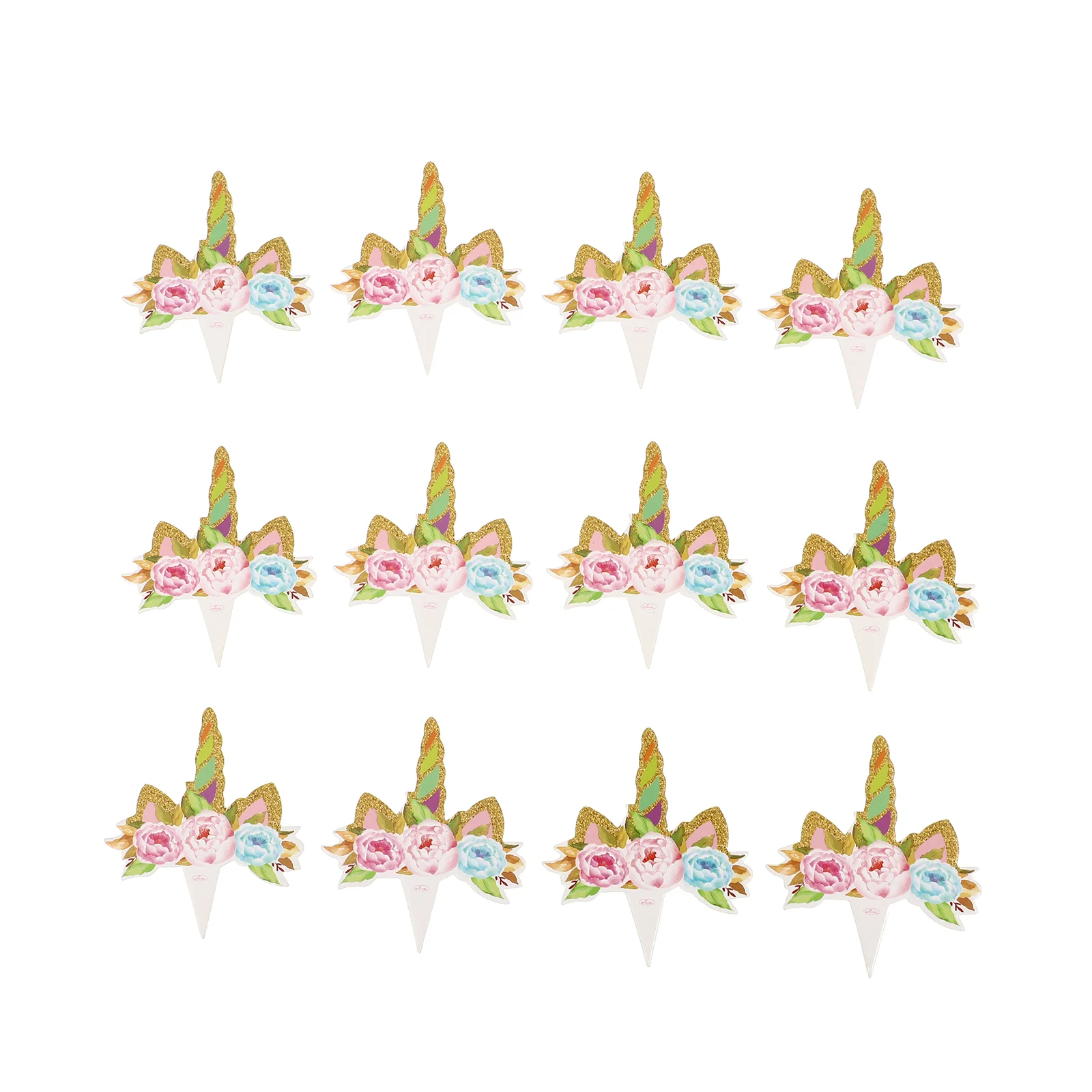 

Cupcake Topper Birthday Cake Dessert Party Toppers Decorations Animal Paper Baby Shower Decor Rainbow Cup Appetizer Stick Picks
