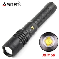 high power p50 led flashlight 5 gears usb rechargeable zoomable aluminum alloy troch flashlight