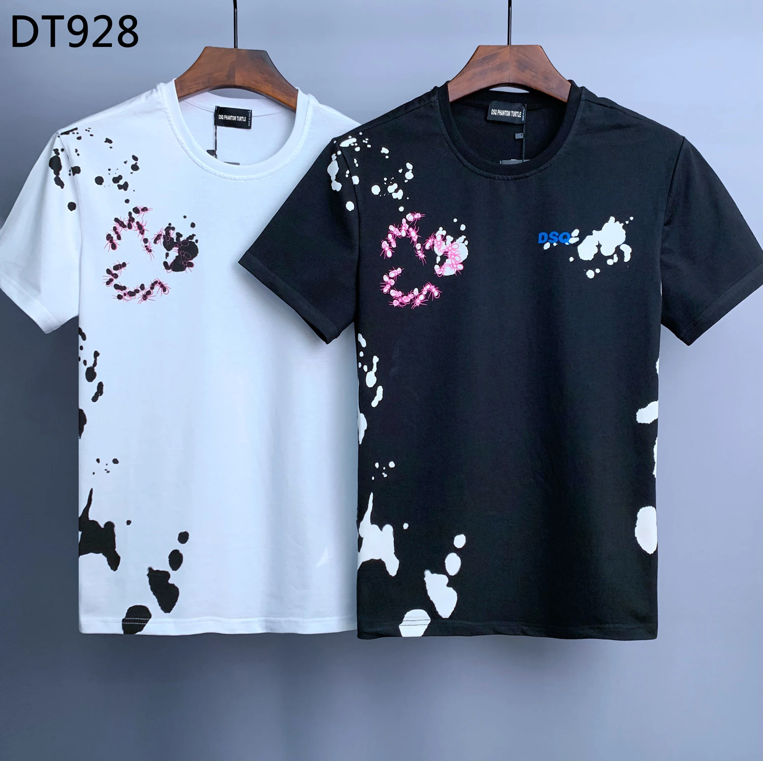 

DSQ PHANTOM TURTLE 2022 Summer New T-shirt Men Fashion Print 100% Cotton Tees Breathable Quality Tops DT928