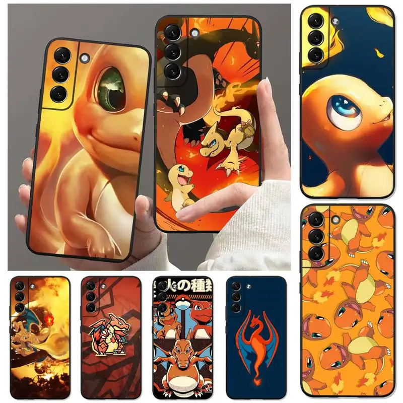 

Pokemon Charizard Charmander Toys Phone Case for Samsung Galaxy S22 S21 Ultra S20 FE S10 S9 Plus 5G lite 2020 Soft Funda Cover