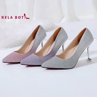 new fashion sequins cat heel shoes pointed shallow mouth single gradient party fashion sexy high heels shimmering stiletto heels