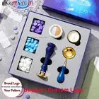 7 шт.компл. 3D тисненая восковая печать, Набор подарочных коробок, Рождественская восковая печать, искусственная для рождественского свадебного приглашения