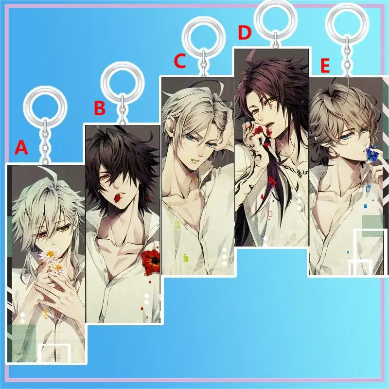 

Anime Keychain Piofiore no Banshou ricordo Dante Falzone Nicola Francesca Acrylic Keyring Strap Figure Hanging Accessories 6cm