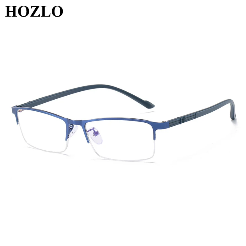 

Men Semi Rim Metal Anti Blue Ray Reading Glasses Magnifier Blue Light Blocking Presbyopia Spectacles Computer Eyeglasses 0~+4.0