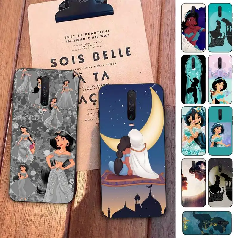 

Disney Jasmine Phone Case for Redmi 5 6 7 8 9 A 5plus K20 4X S2 GO 6 K30 pro