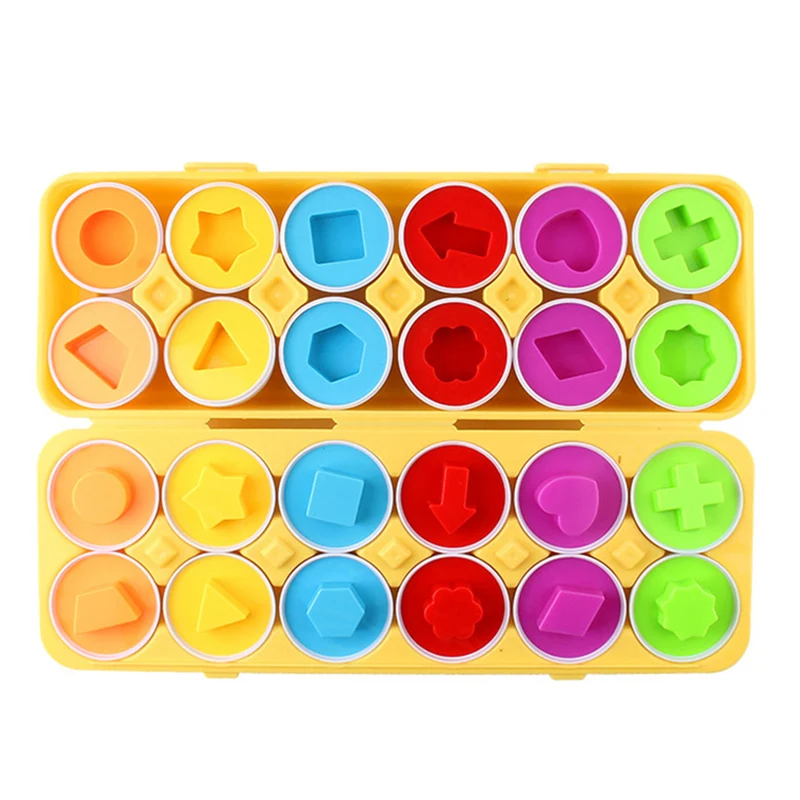 12 шт. подходящие яйца-головоломки игрушки Монтессори для детей развивающие