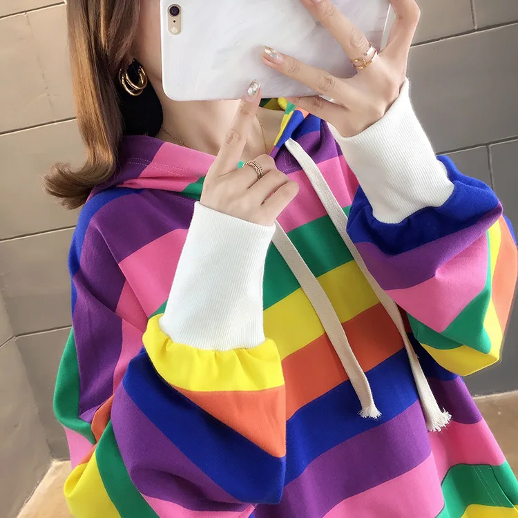 

Hoodie Planet Print Solid Loose Women's Fall Sweatshirt Women White