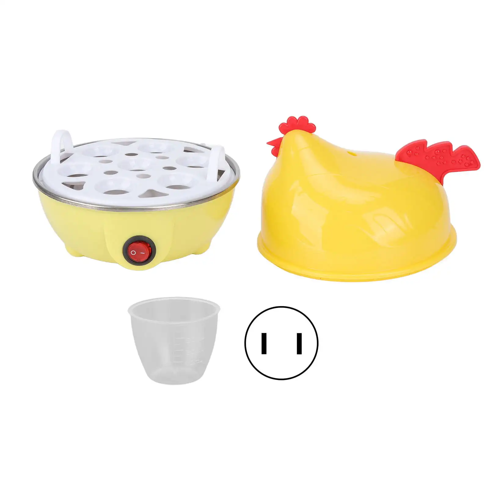 

Electric Egg Cooker, 7 Egg Capacity Automatic Shut Off Chicken Shape Safe And Reliable Quick Egg Cooker For Breakfast US Standa