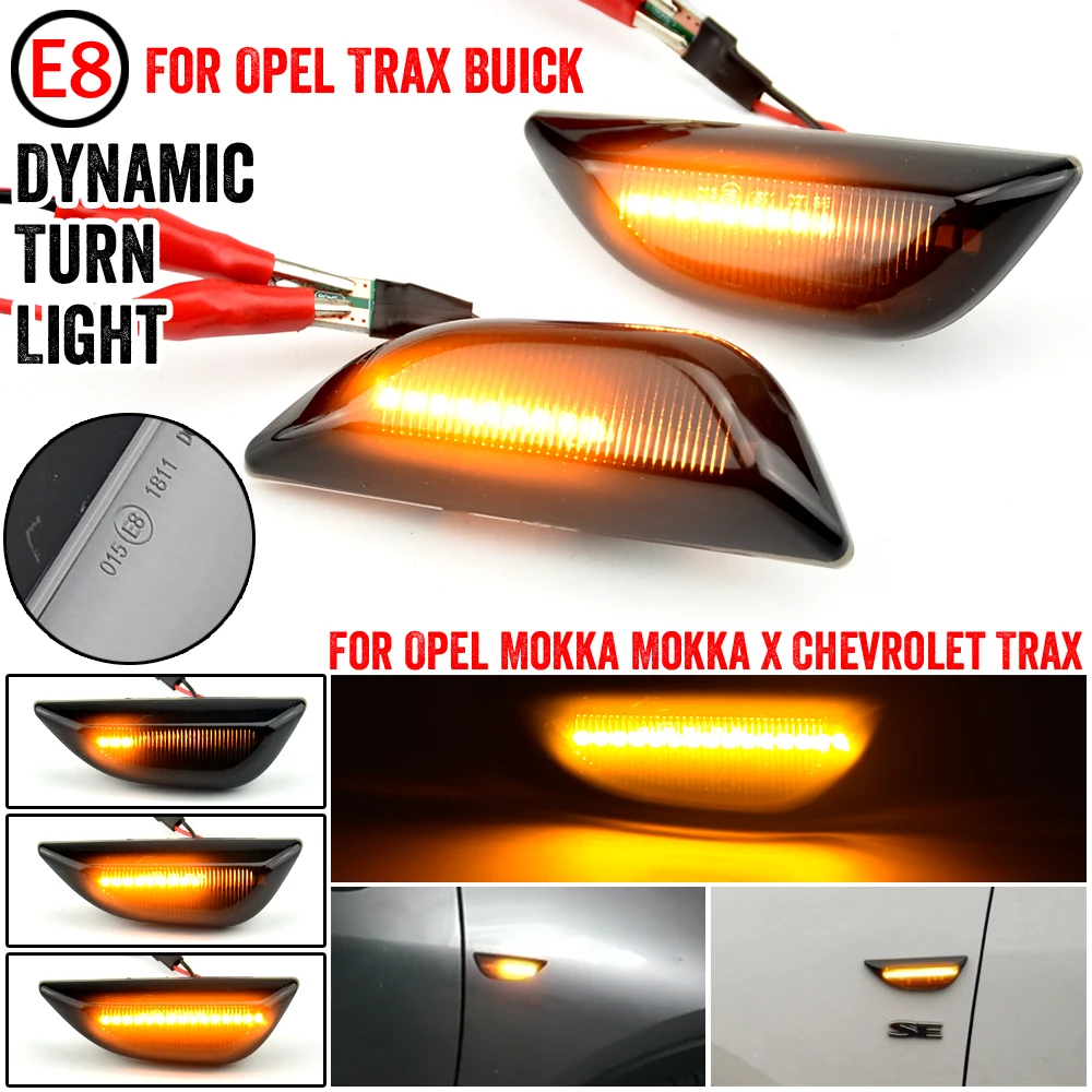 

For Opel Mokka Mokka X Chevrolet Trax Buick Encore 2013-2020 2PCS Led Dynamic Side Marker Turn Signal Light lamp