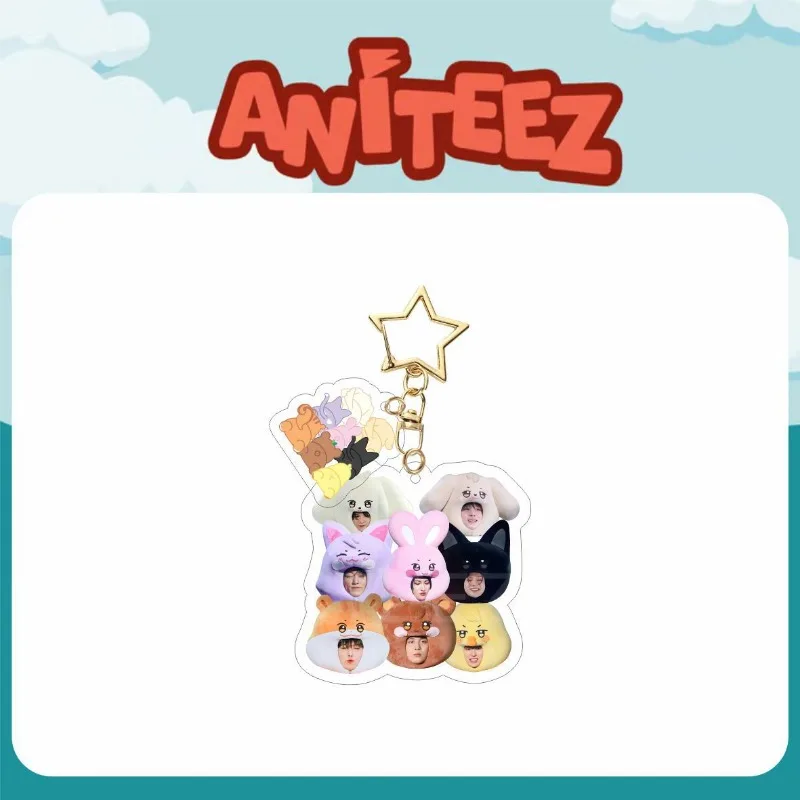 Фото KPOP 2024, брелок ANITEEZ Merch для женщин и мужчин, Kawaii, модный акриловый брелок для ключей, держатель, подарки, автомобильная сумка, очаровательные аксессуары №2