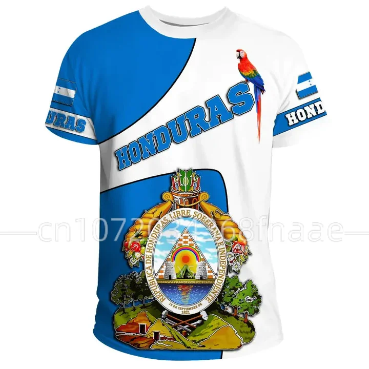 

Весенне-летняя футболка с гондурасским флагом, футболка большого размера, футболка с коротким рукавом, Повседневная модная уличная блузка