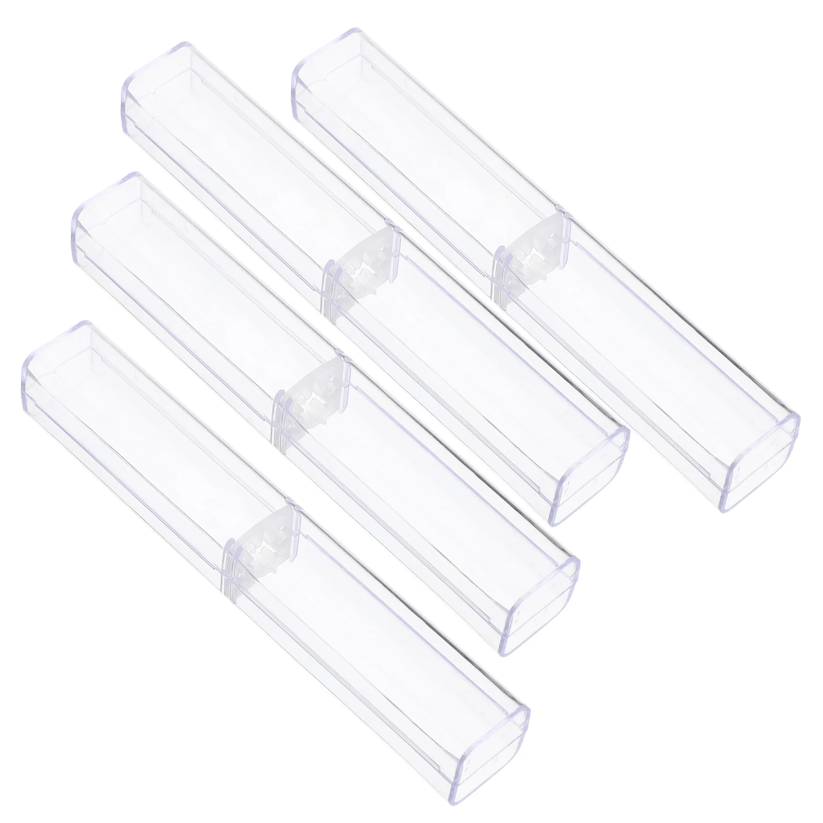 

5 Pcs Microblading Pen Storage Boxes Transparent Pencil Display Holders