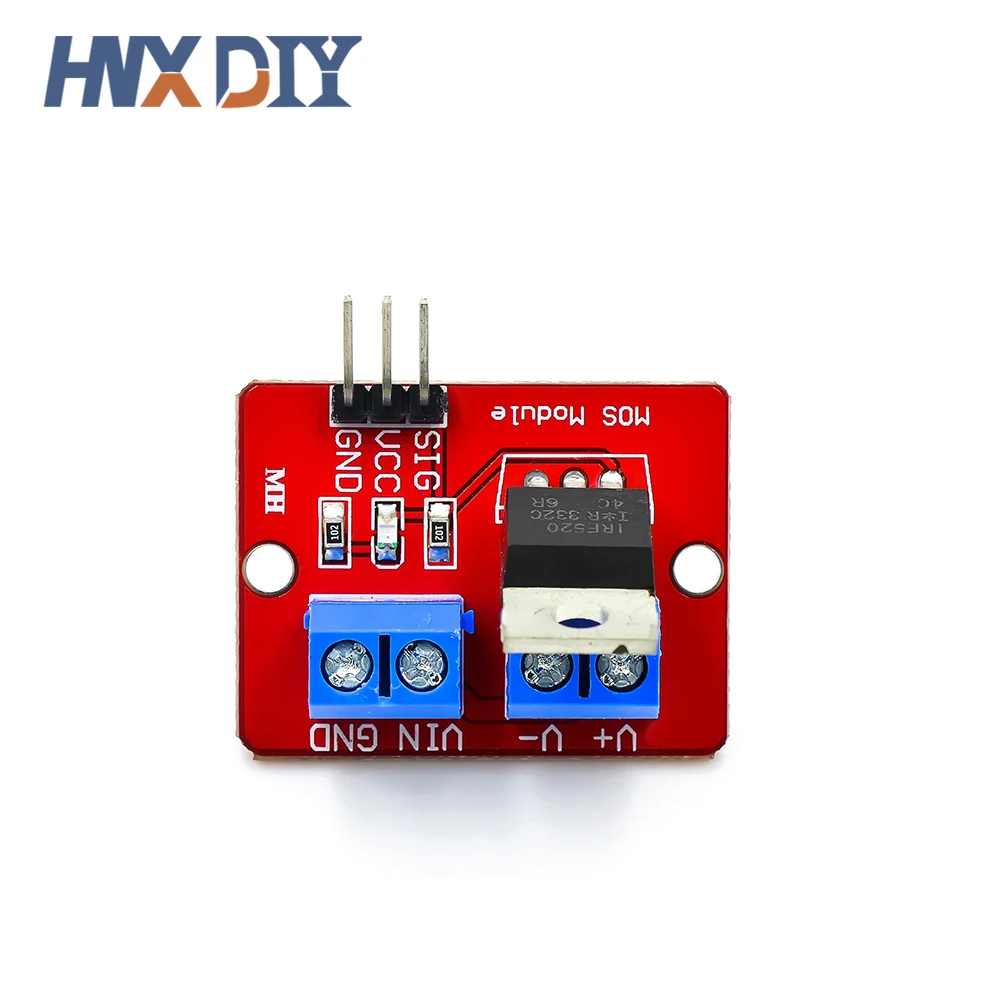 5 шт. IRF 520 0-24 В верхняя кнопка Mosfet IRF520 драйвер MOS диммер для Arduino MCU ARM Raspberry pi - купить