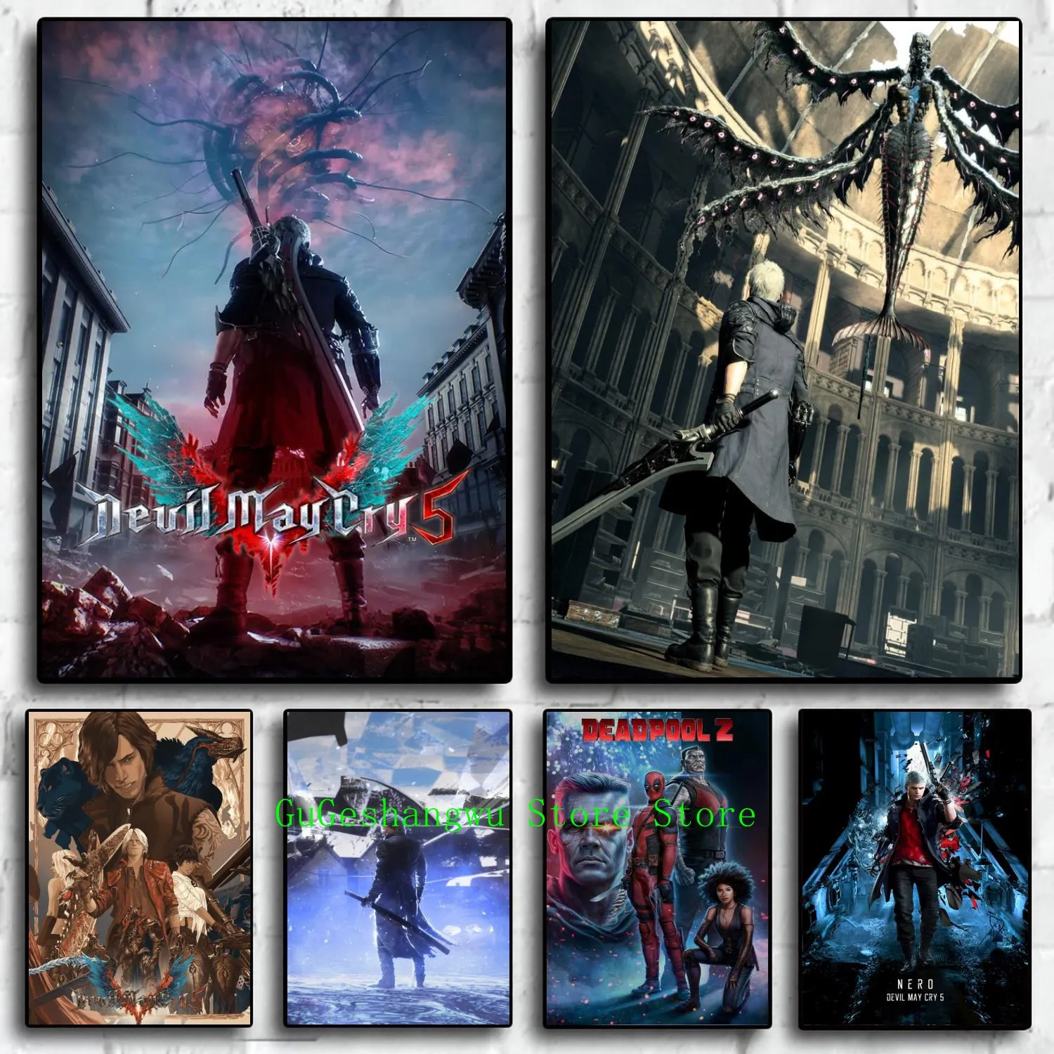 

Рисунок дьявола Мэй плач 5 Манга Мультфильм холст художественный плакат и Настенная картина Печать Современные Семейные спальни Декор плак...