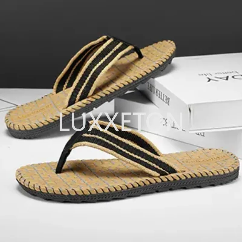 Мужские Нескользящие шлепанцы модная Нескользящая пляжная обувь в Корейском